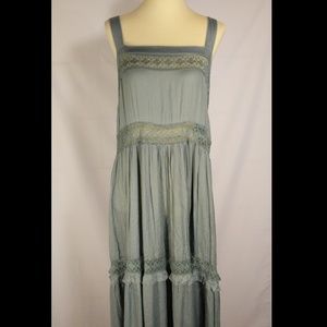 Free People Bohemian Crochet Maxi Dress, Size M